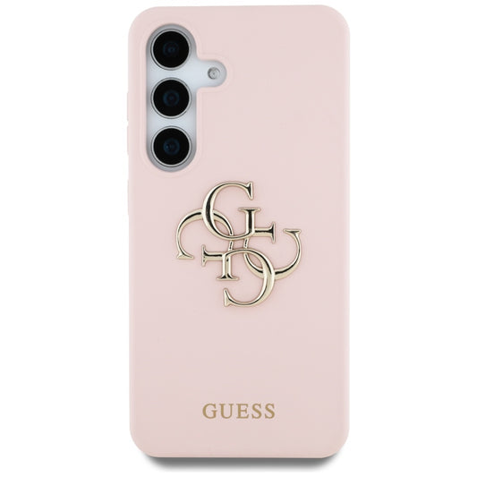 Custodia per Samsung Galaxy S25 Ultra S938, Guess, 4G Grained Big and Classic Logo, Rosa