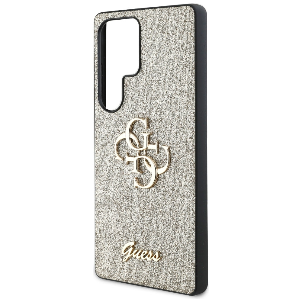 Case for Samsung Galaxy S25 Ultra S938, Guess, Glitter Big 4G Script, Gold