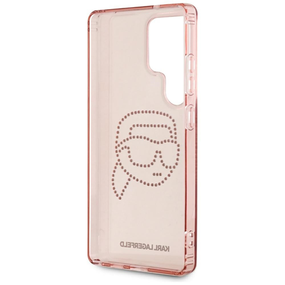 Custodia per Samsung Galaxy S25 Ultra S938, Karl Lagerfeld, IML Luxury Karl's Head, Rosa