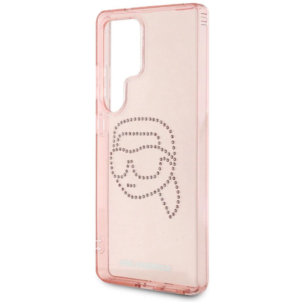 Custodia per Samsung Galaxy S25 Ultra S938, Karl Lagerfeld, IML Luxury Karl's Head, Rosa