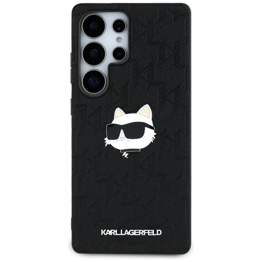 Custodia per Samsung Galaxy S25 Ultra S938, Karl Lagerfeld, Monogram Choupette's Head, Nera