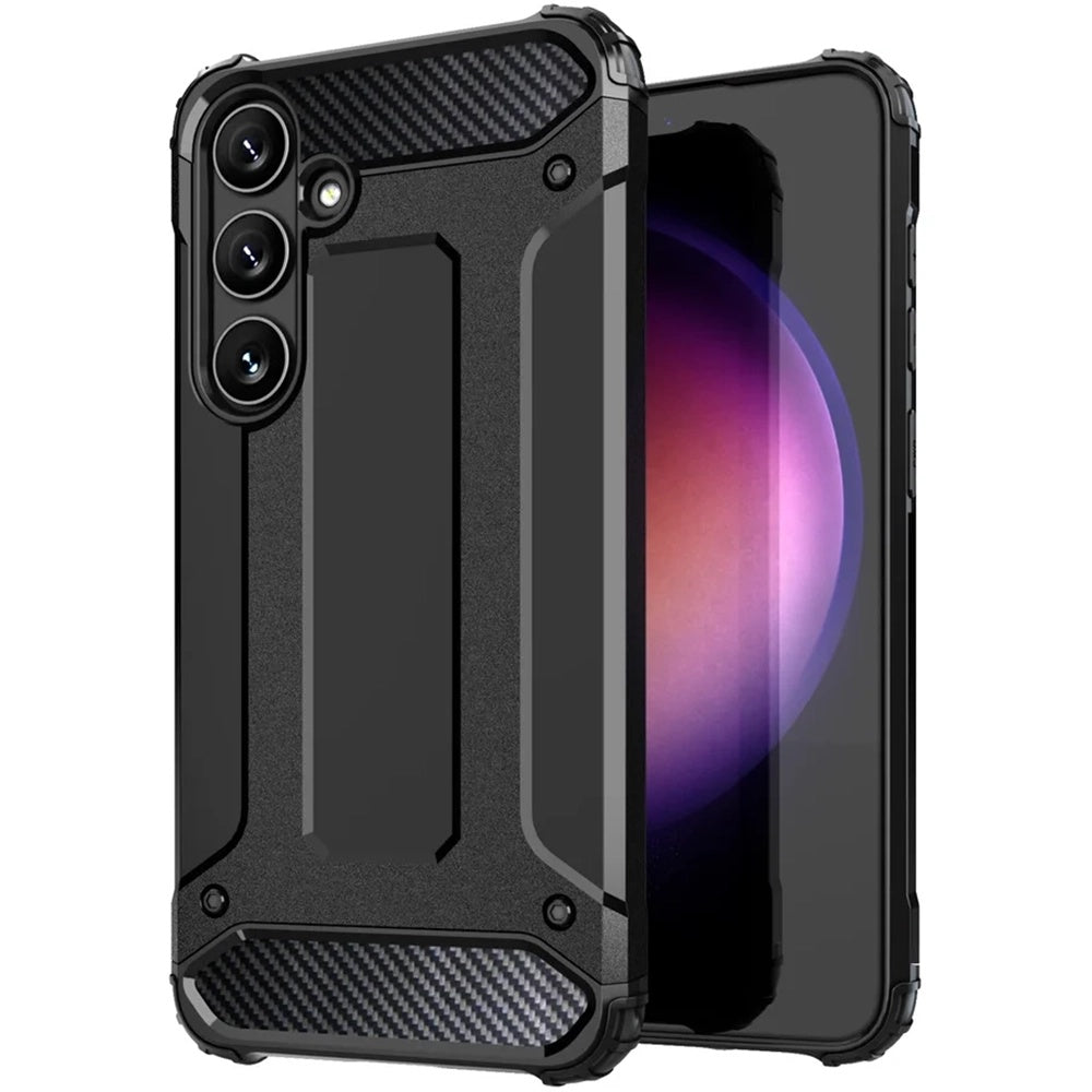 Custodia per Samsung Galaxy S25 Ultra S938, Techsuit, Hybrid Armor, Nera
