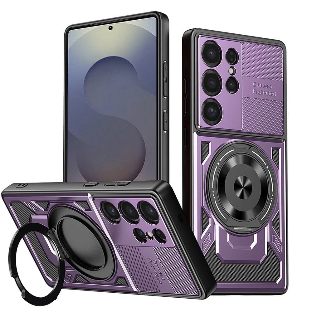 Custodia per Samsung Galaxy S25 Ultra S938, Techsuit, RuggedCam, Viola