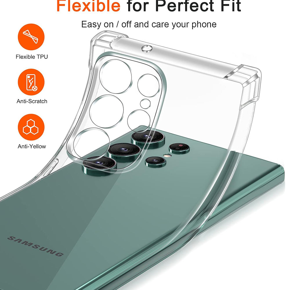 Custodia per Samsung Galaxy S25 Ultra S938, Techsuit, Shockproof Clear, Trasparente