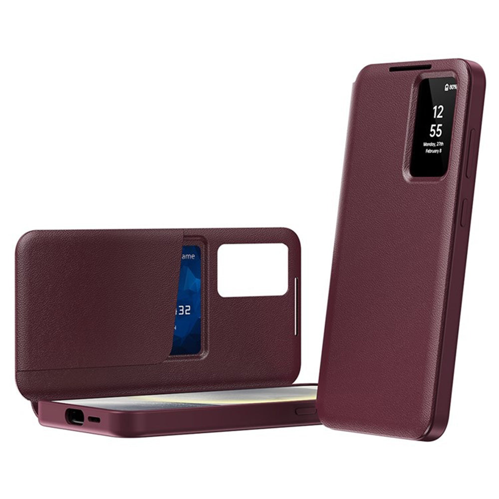 Custodia per Samsung Galaxy S25 Ultra S938, Techsuit, SmartView, Rossa
