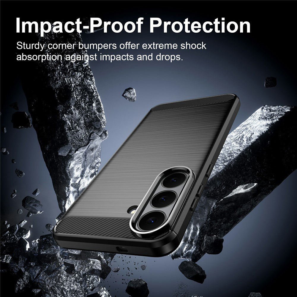 Custodia per Samsung Galaxy S26 FE S741 / S25 FE, Techsuit, Carbonio, Nera