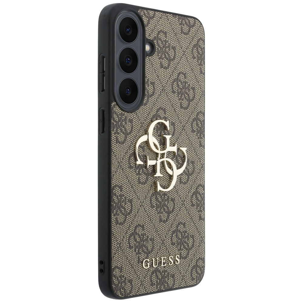 Case for Samsung Galaxy S26 FE S741, Guess, 4G Metal Logo, Brown