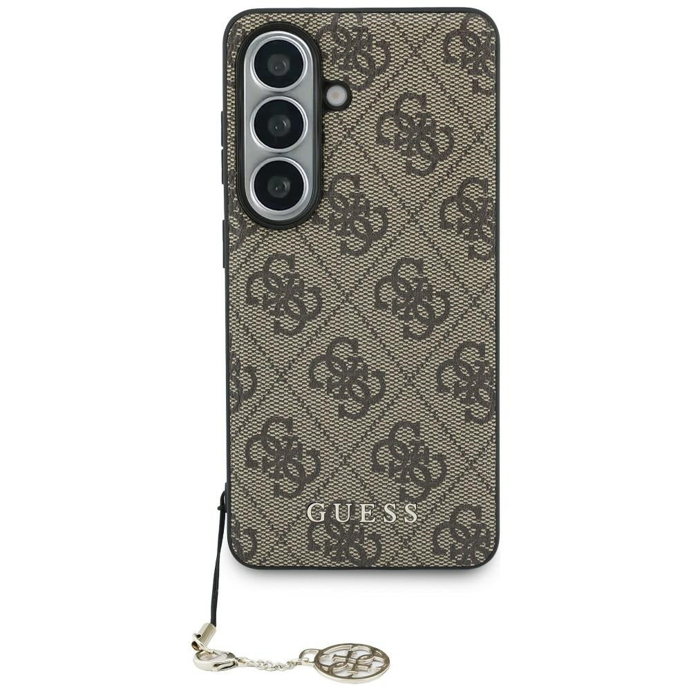 Custodia per Samsung Galaxy S26 S942, Guess, 4G Classic Logo Charm, Marrone