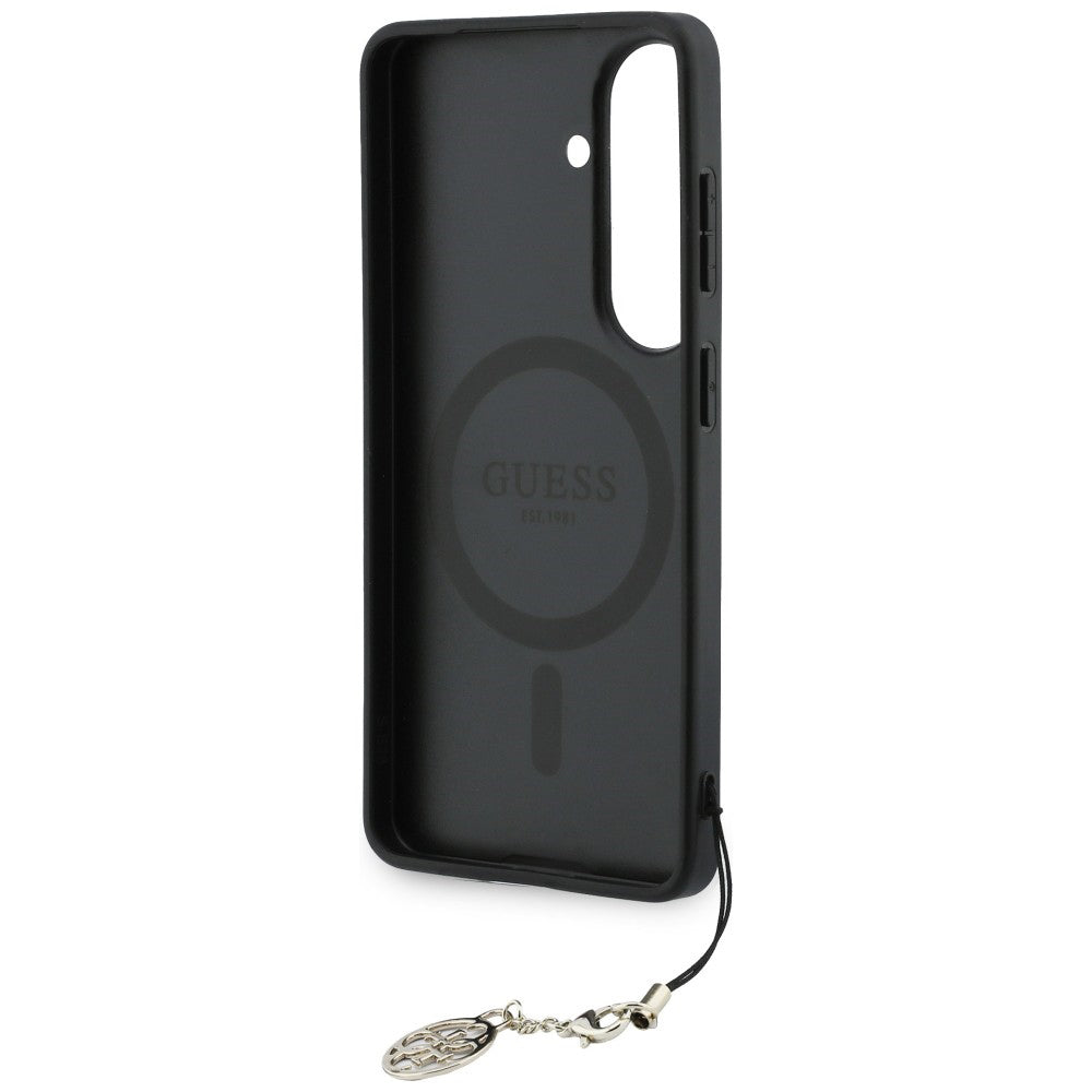 Custodia per Samsung Galaxy S26 S942, Guess, 4G Classic Logo Charm, Marrone