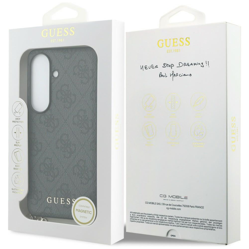 Custodia per Samsung Galaxy S26 S942, Guess, 4G Classic Logo Charm, Nera