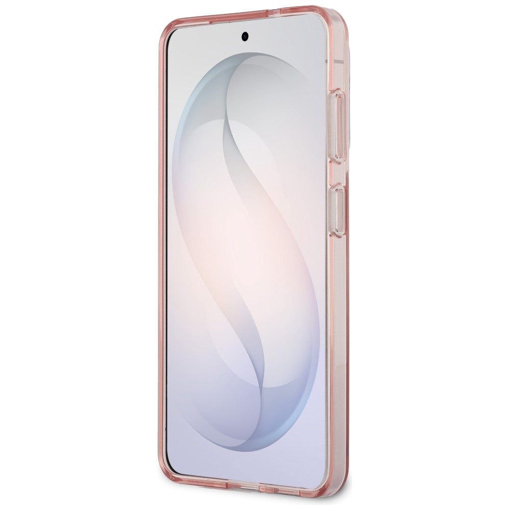 Custodia MagSafe per Samsung Galaxy S26 S942, Guess, IML Gradient Triangle Logo, Rosa