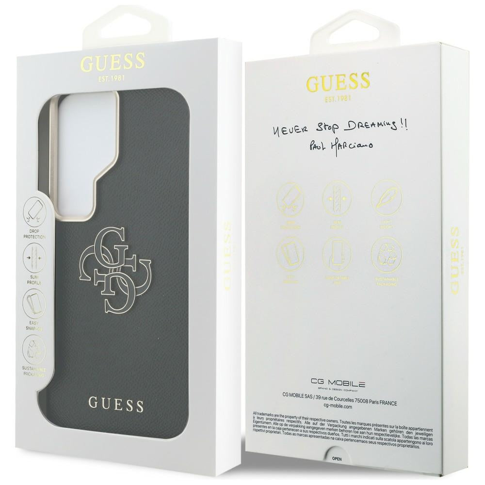 Custodia per Samsung Galaxy S26 Ultra S948, Guess, 4G Grained Big and Classic Logo, Nera
