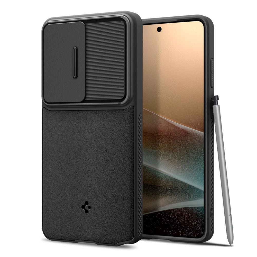 Custodia per Samsung Galaxy S26 Ultra S948, Spigen, Optik Armor, Nera ACS10687