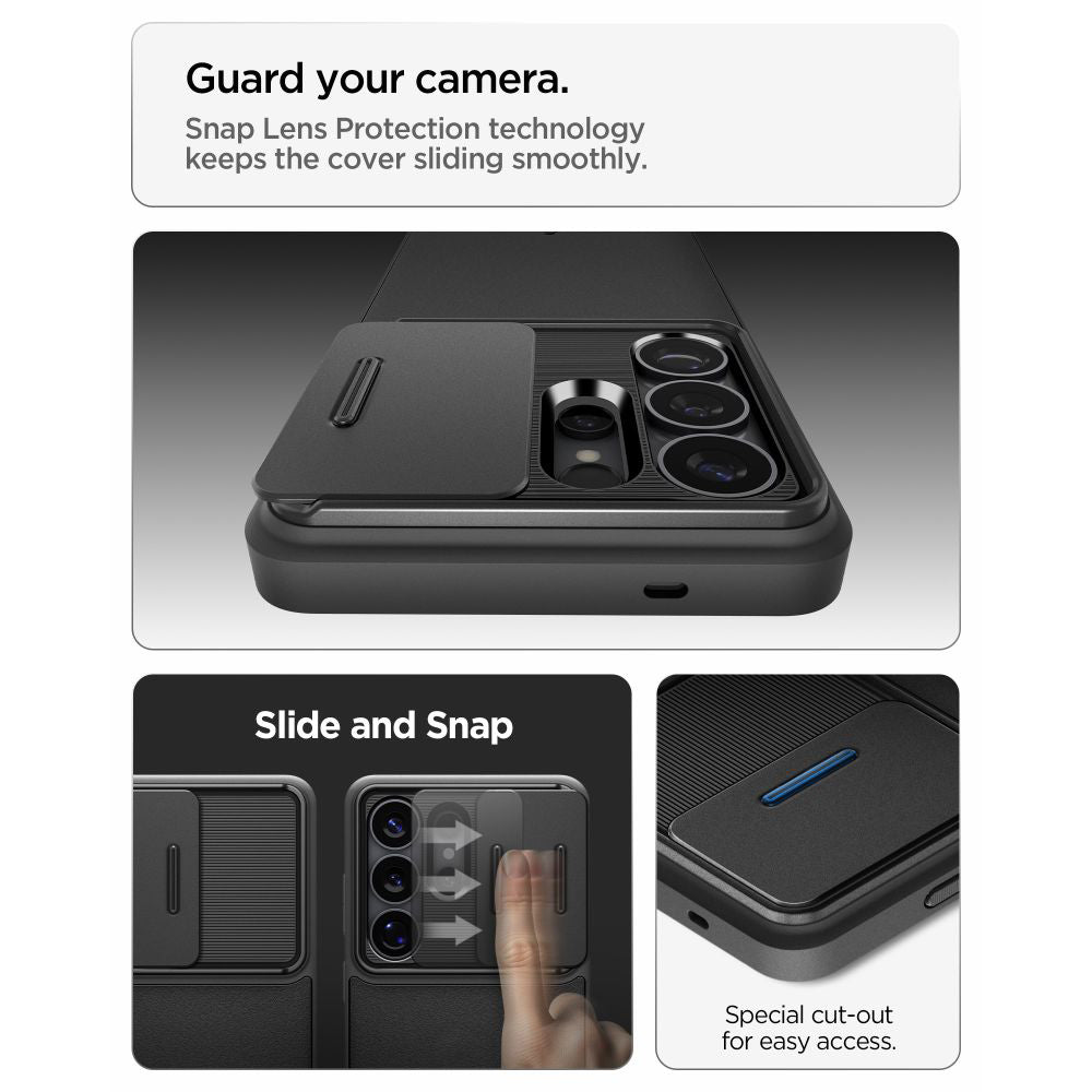 Custodia per Samsung Galaxy S26 Ultra S948, Spigen, Optik Armor, Nera ACS10687