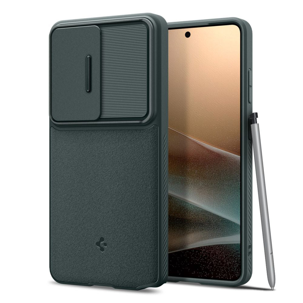 Custodia per Samsung Galaxy S26 Ultra S948, Spigen, Optik Armor, Verde ACS10688