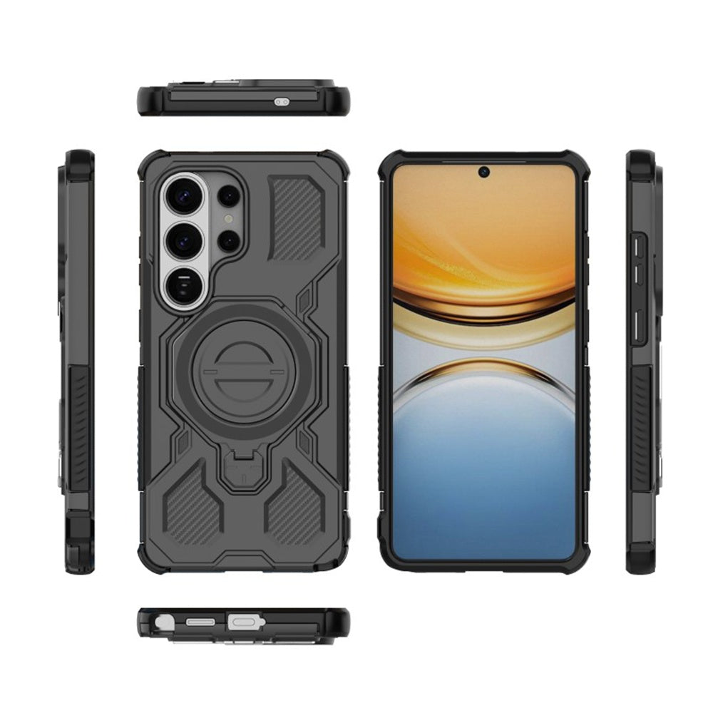 Custodia per Samsung Galaxy S26 Ultra S948, Techsuit, Carbon Shield Pro, Nera