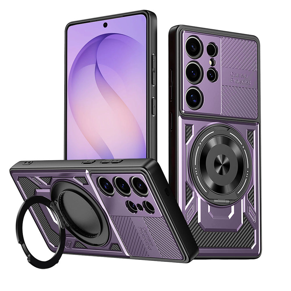 Custodia per Samsung Galaxy S26 Ultra S948, Techsuit, RuggedCam, Viola