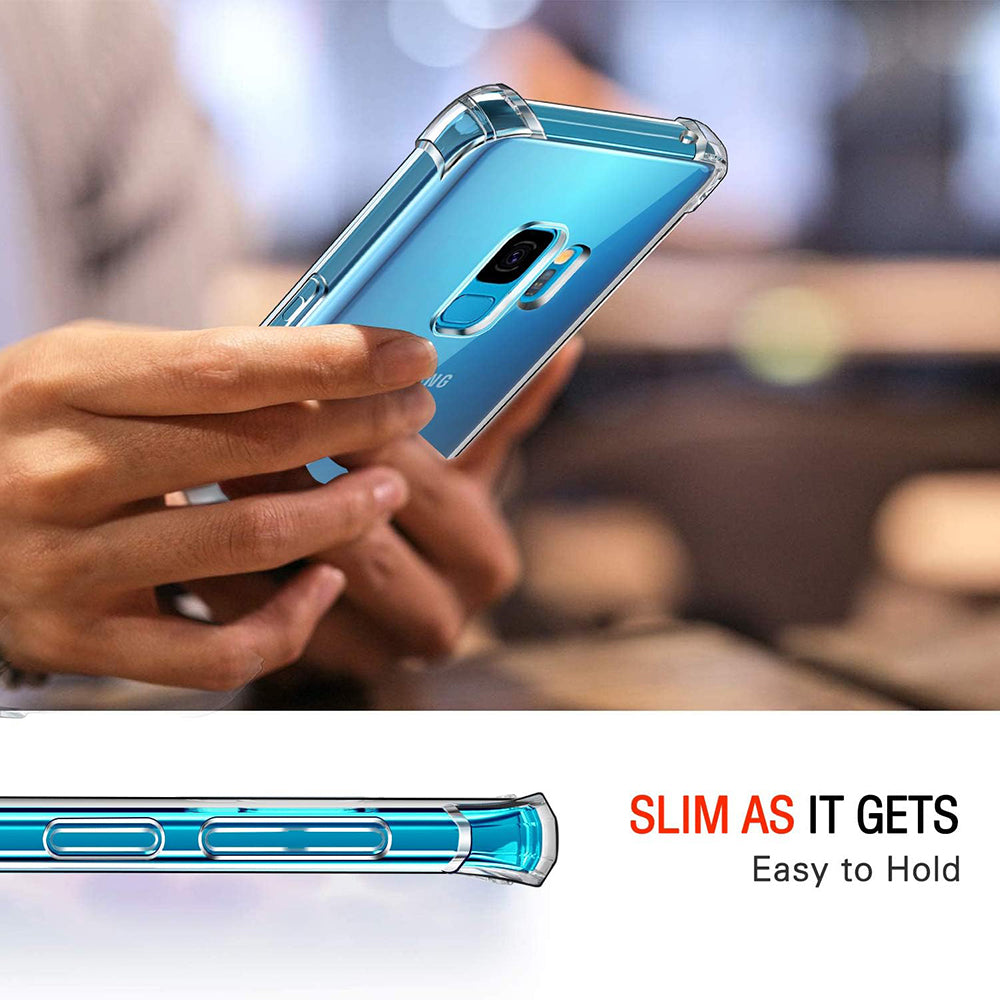 Custodia per Samsung Galaxy S9 G960, Techsuit, Shockproof Clear, Trasparente