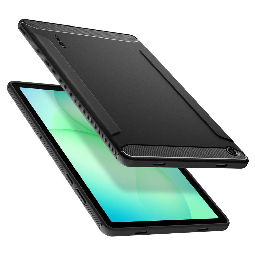 Custodia per Samsung Galaxy Tab A11+, Spigen, Rugged Armor, Nero Opaco ACS10463