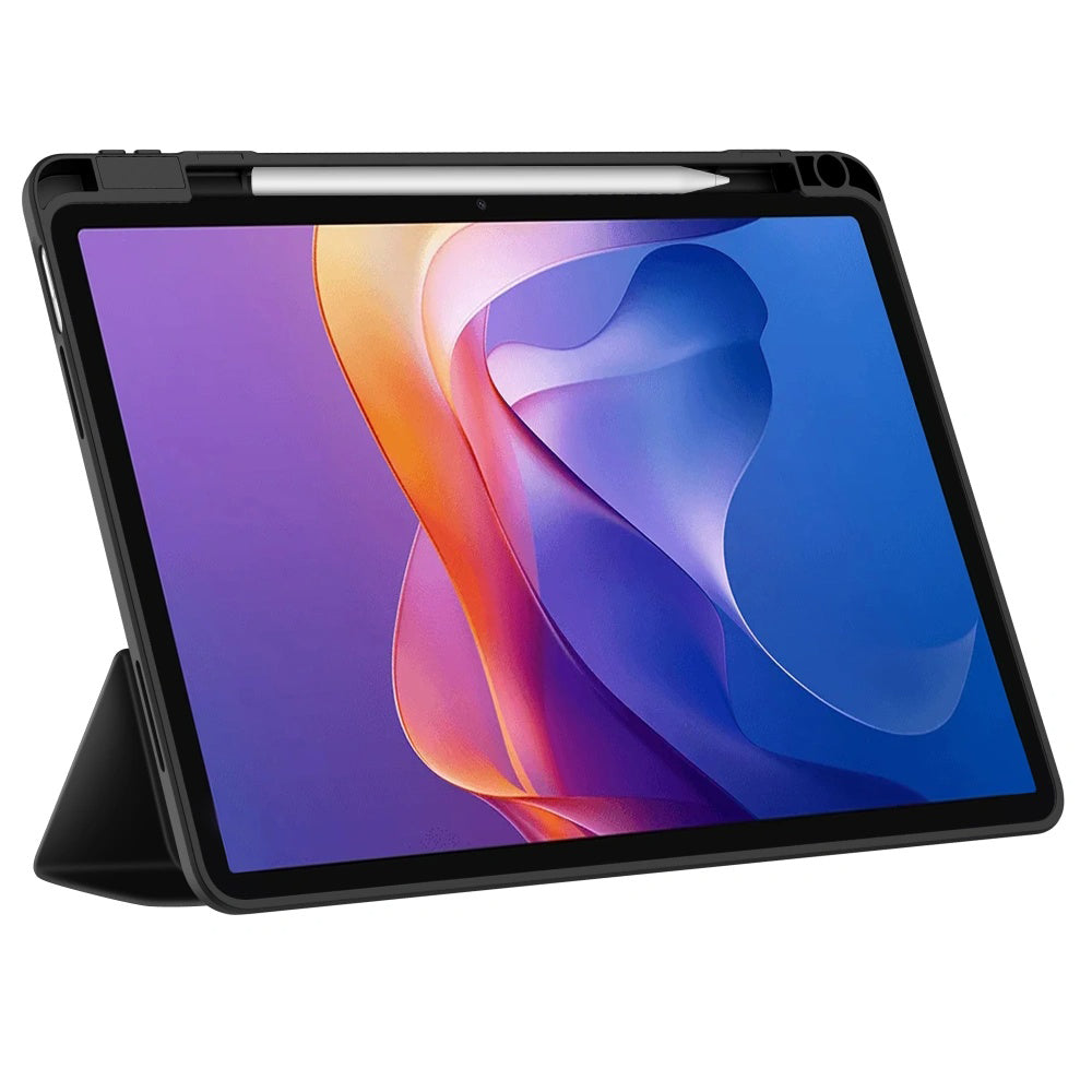 Custodia per Samsung Galaxy Tab A11 / Tab A9, Techsuit, Flex Trifold New Model, Grigio