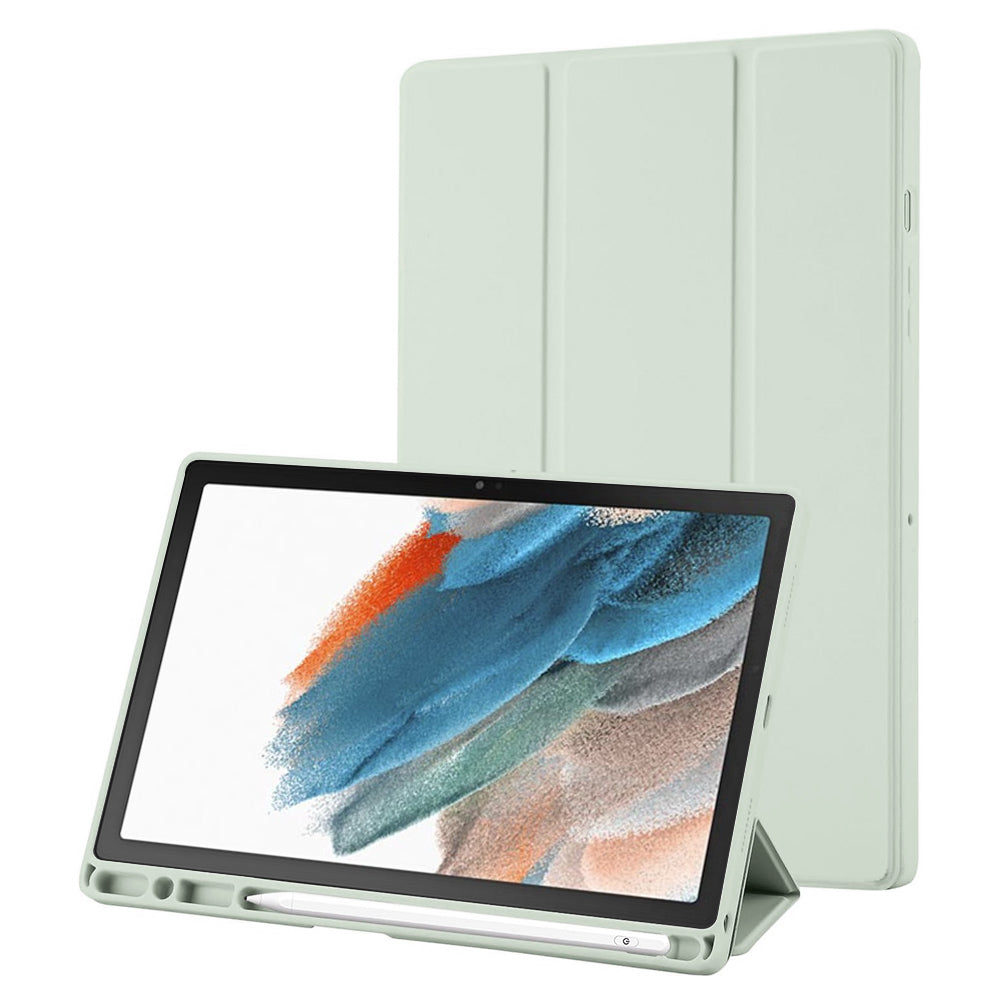 Custodia per Samsung Galaxy Tab A8 10.5 (2021), Techsuit, Flex Trifold, Verde Matcha