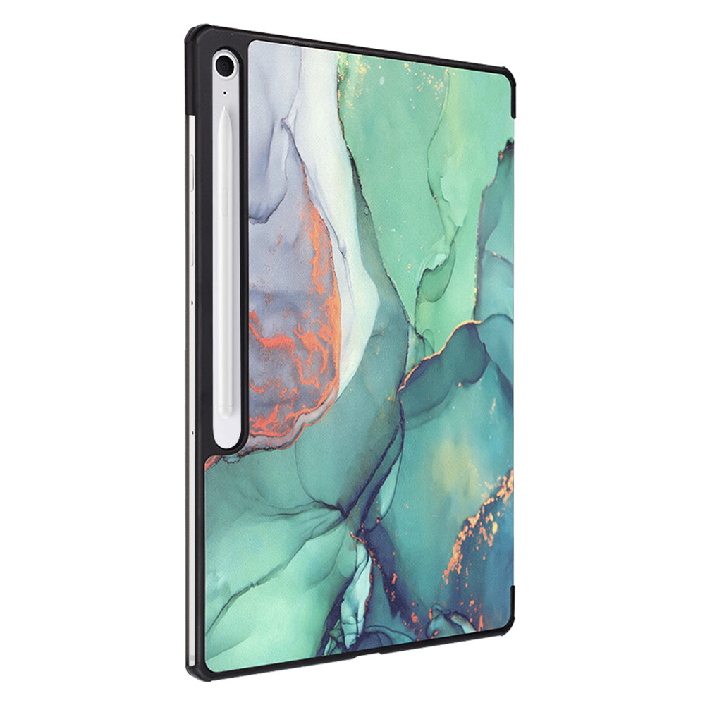 Custodia per Samsung Galaxy Tab S10 FE+, Techsuit, FoldPro Green Time, Multicolore
