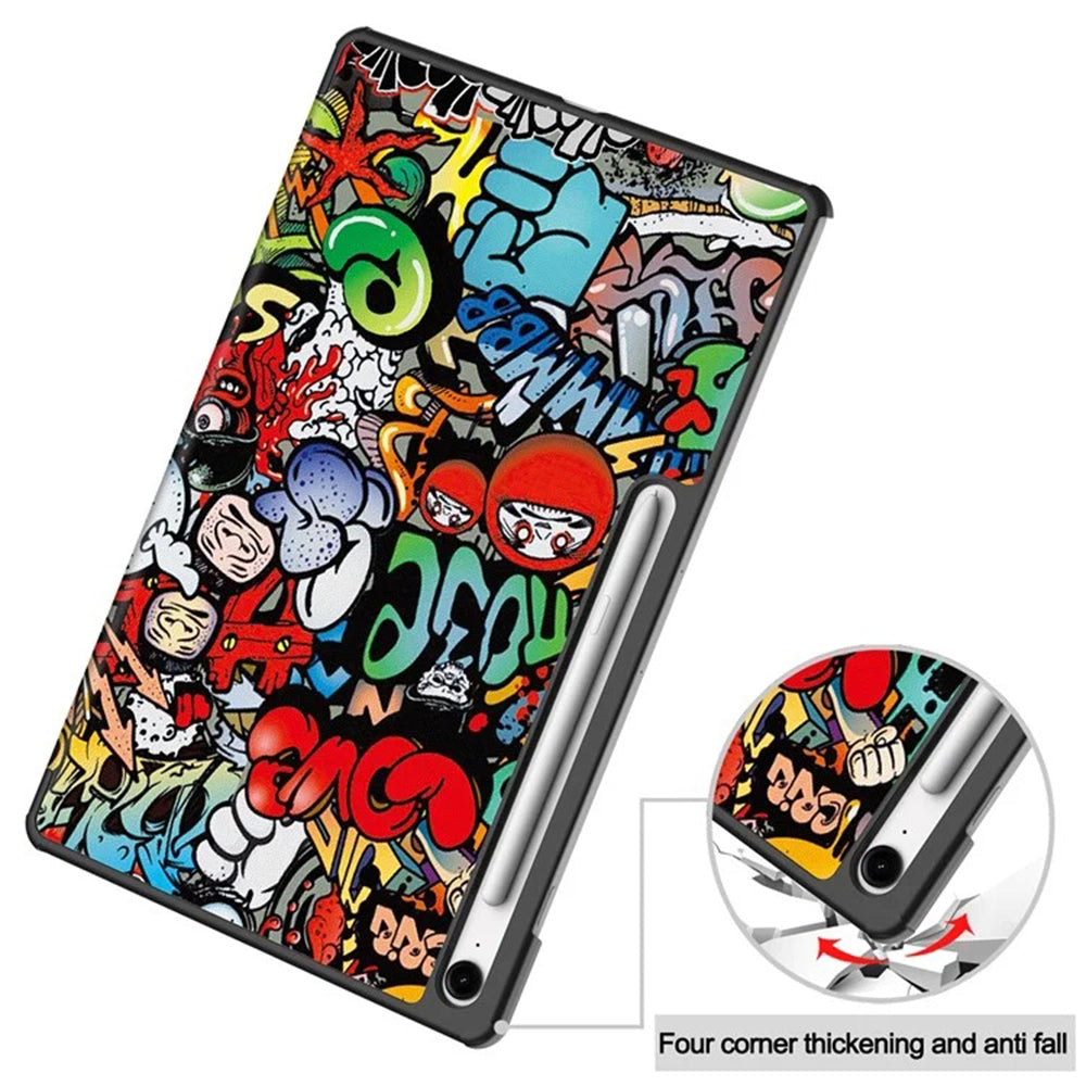 Custodia per Samsung Galaxy Tab S10 FE+, Techsuit, FoldPro Urban Vibe, Multicolore