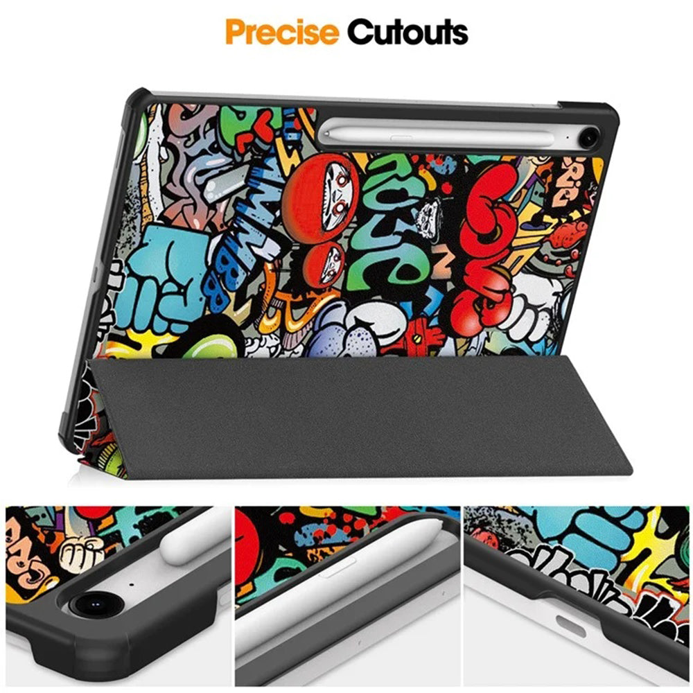 Custodia per Samsung Galaxy Tab S10 FE+, Techsuit, FoldPro Urban Vibe, Multicolore
