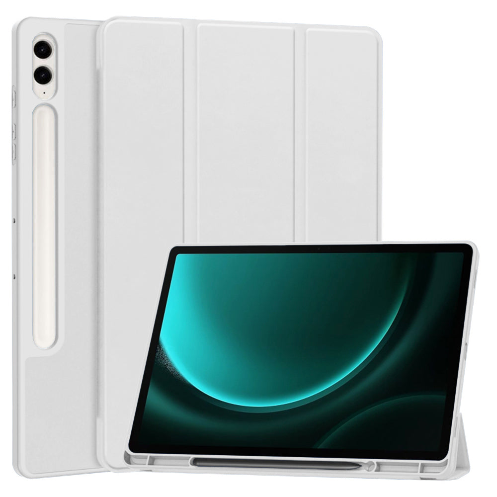 Custodia per Samsung Galaxy Tab S10+ / Tab S9 FE+ / Tab S9+, Techsuit, Flex Trifold, Grigio