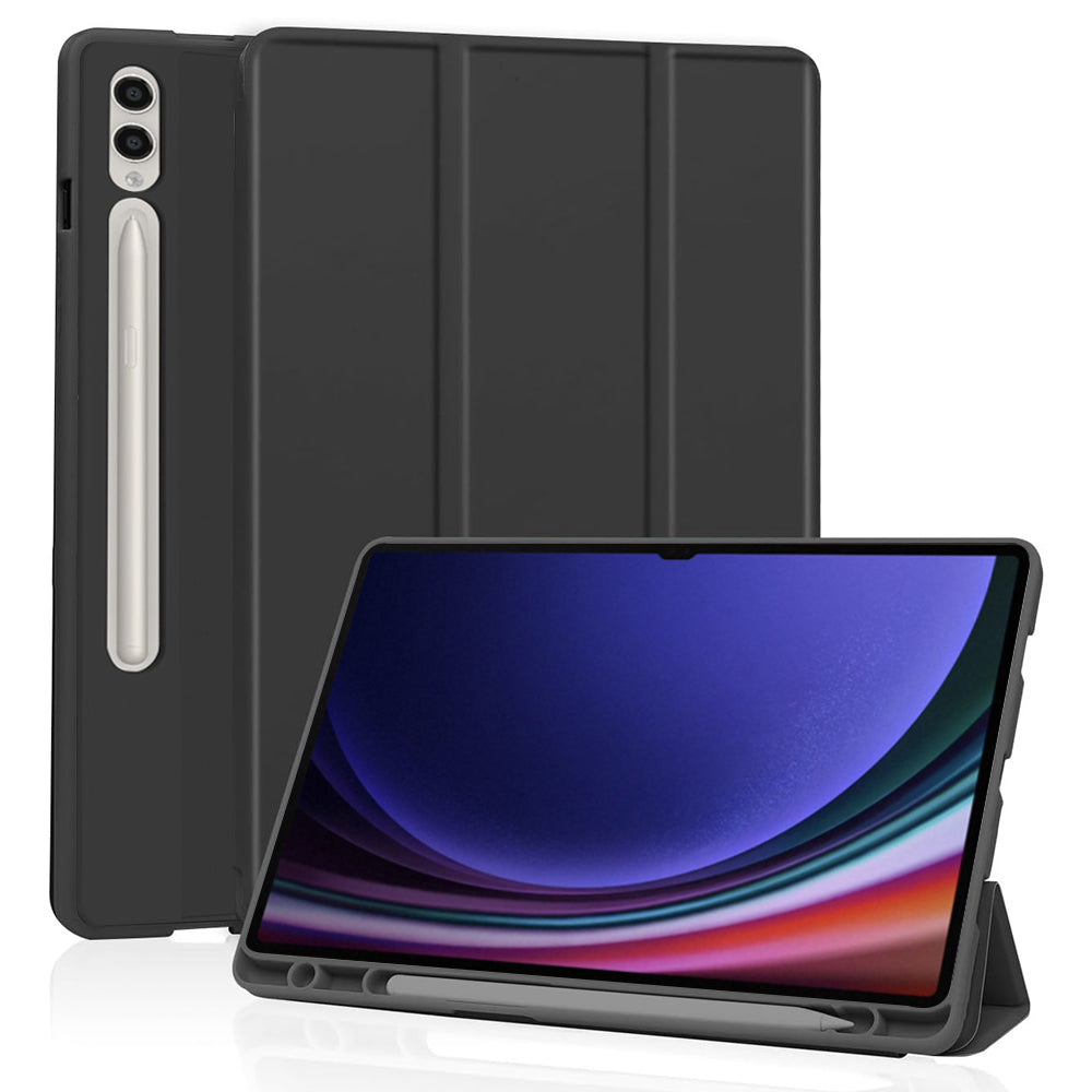 Custodia per Samsung Galaxy Tab S10 Ultra / Tab S9 Ultra, Techsuit, Flex Trifold, Nera
