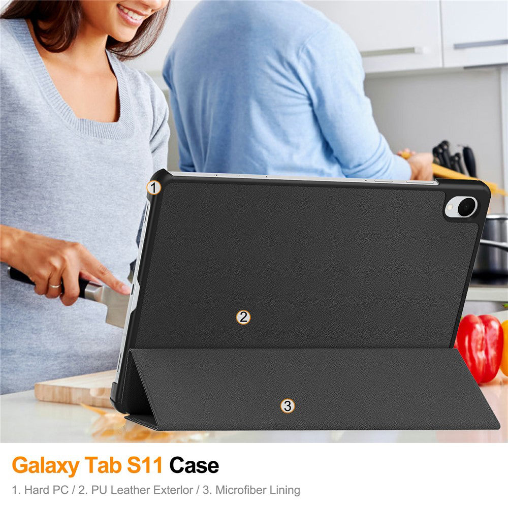 Custodia per Samsung Galaxy Tab S11, Techsuit, FoldPro, Rosa