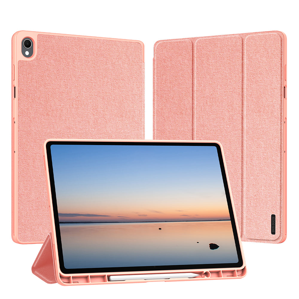 Custodia per Samsung Galaxy Tab S12 Plus, DUX DUCIS, Domo con portapenne, rosa