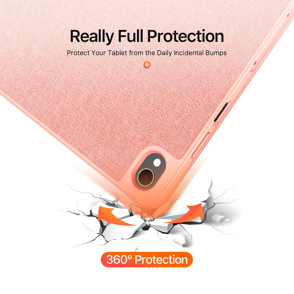 Custodia per Samsung Galaxy Tab S12 Plus, DUX DUCIS, Domo con portapenne, rosa