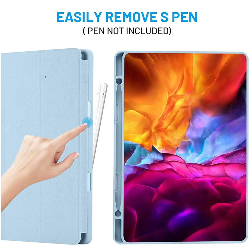 Custodia per Samsung Galaxy Tab S6 Lite (2024) / Tab S6 Lite (2022) / Tab S6 Lite (2020), Techsuit, Flex Trifold, Blu