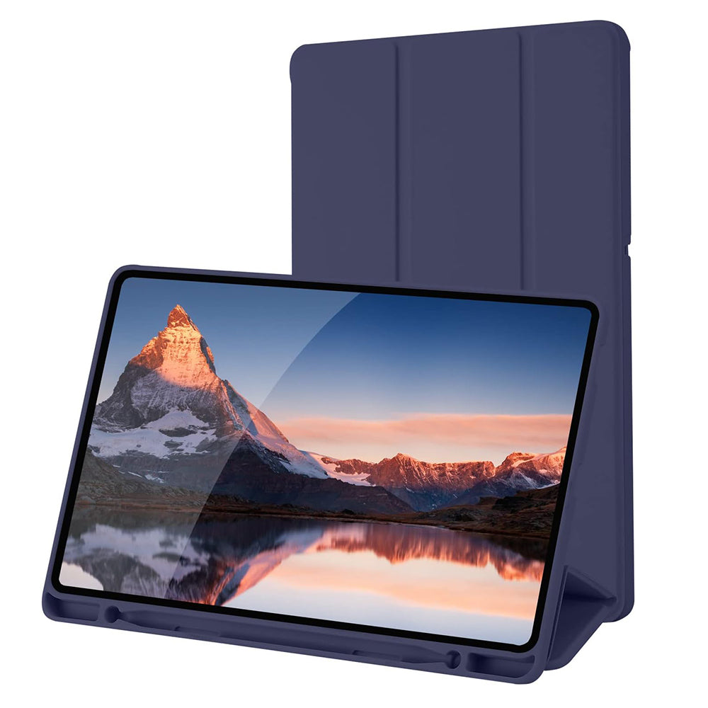 Custodia per Samsung Galaxy Tab S6 Lite (2024) / Tab S6 Lite (2022) / Tab S6 Lite (2020), Techsuit, Flex Trifold, Blu scuro
