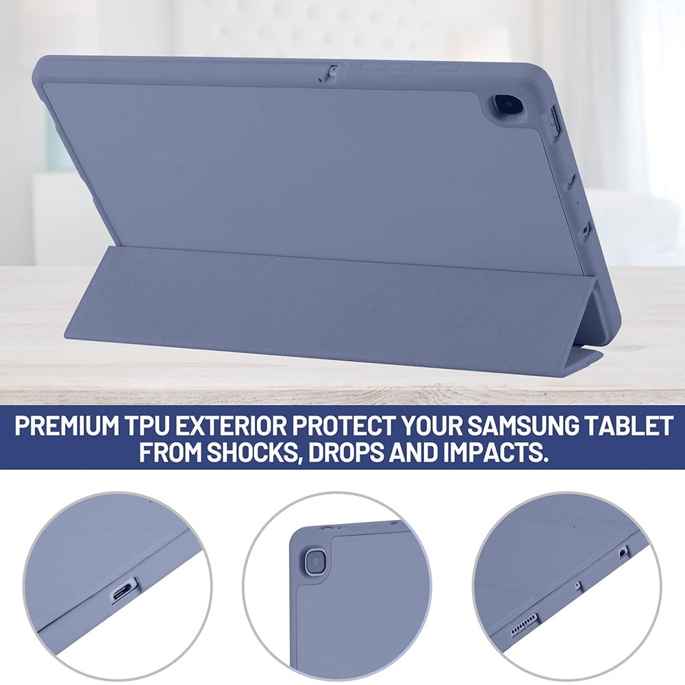 Custodia per Samsung Galaxy Tab S6 Lite (2024) / Tab S6 Lite (2022) / Tab S6 Lite (2020), Techsuit, Flex Trifold, Viola