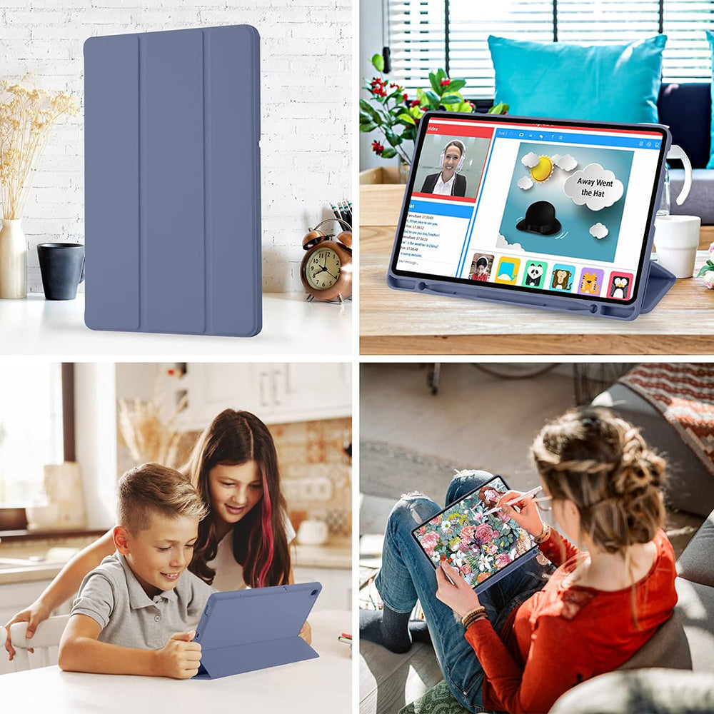 Custodia per Samsung Galaxy Tab S6 Lite (2024) / Tab S6 Lite (2022) / Tab S6 Lite (2020), Techsuit, Flex Trifold, Viola