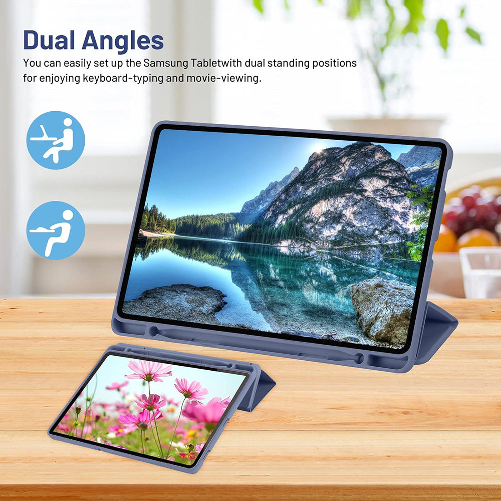 Custodia per Samsung Galaxy Tab S6 Lite (2024) / Tab S6 Lite (2022) / Tab S6 Lite (2020), Techsuit, Flex Trifold, Viola