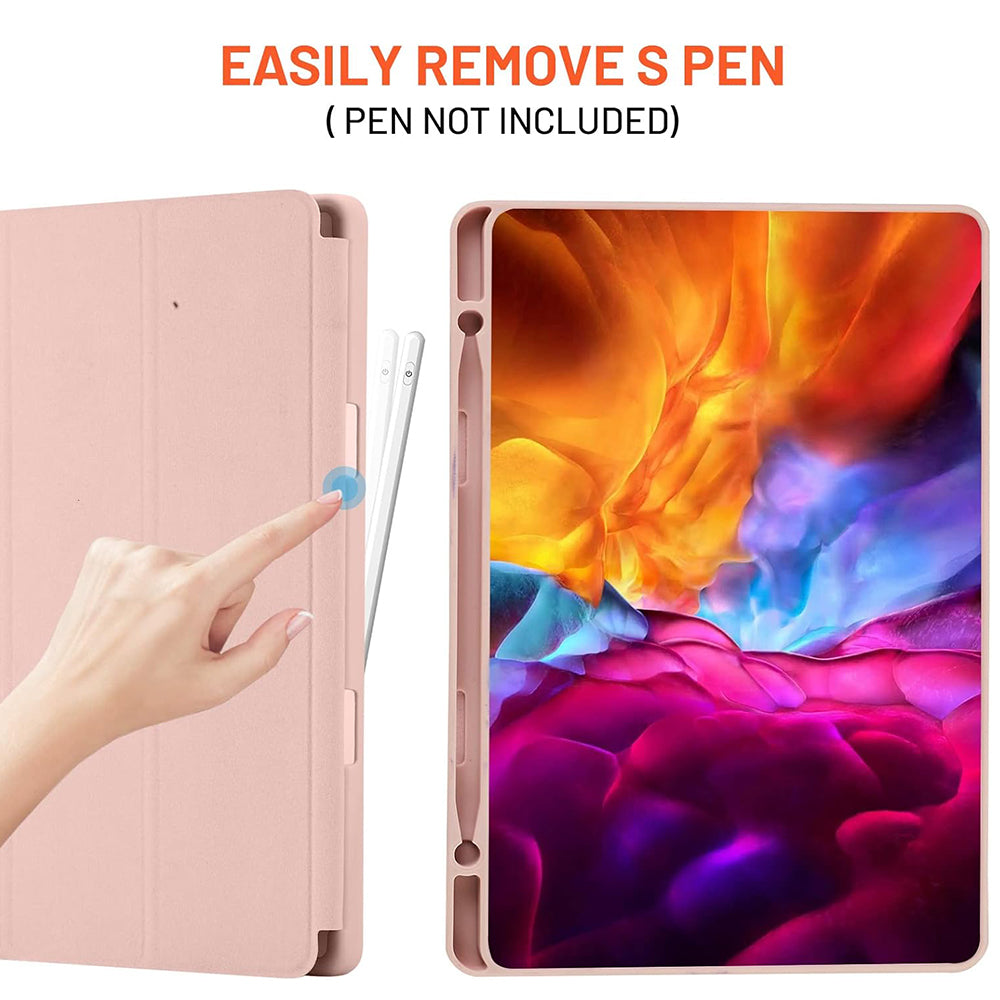 Custodia per Samsung Galaxy Tab S6 Lite (2024) / Tab S6 Lite (2022) / Tab S6 Lite (2020), Techsuit, Flex Trifold, Rosa