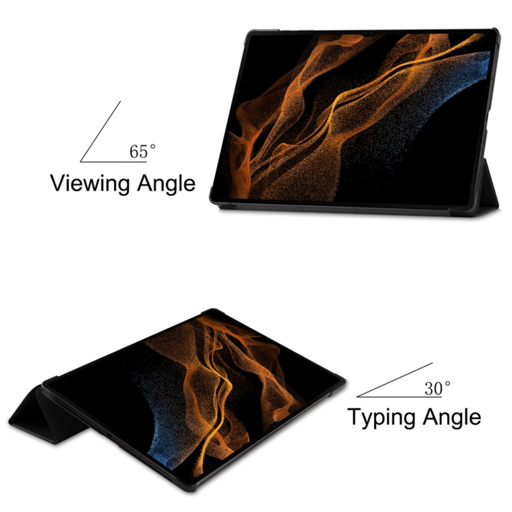 Custodia per Samsung Galaxy Tab S8 Ultra, Techsuit, FoldPro, Nera