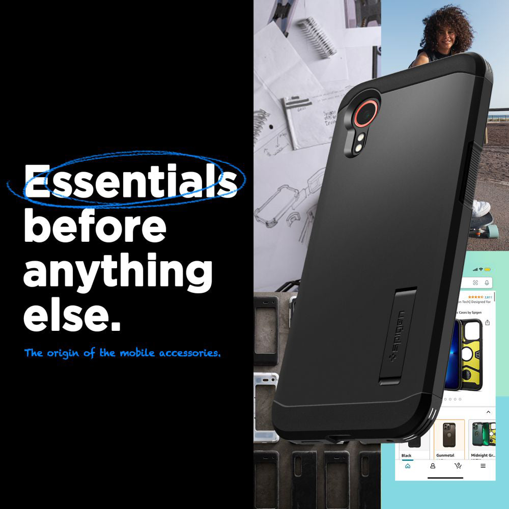Custodia per Samsung Galaxy Xcover7 G556, Spigen, Tough Armor, Nera ACS07505