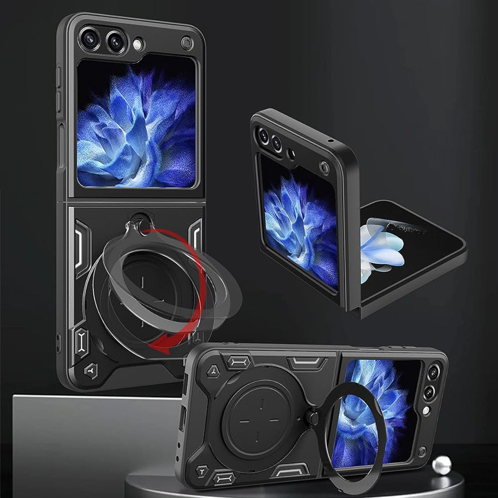 Custodia per Samsung Galaxy Z Flip5 F731, Techsuit, CamGuard Pro, Nera