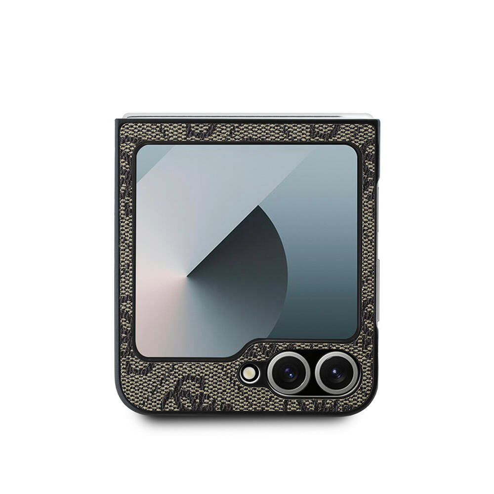 Custodia per Samsung Galaxy Z Flip7 F766, Guess, 4G Metal Logo, Marrone