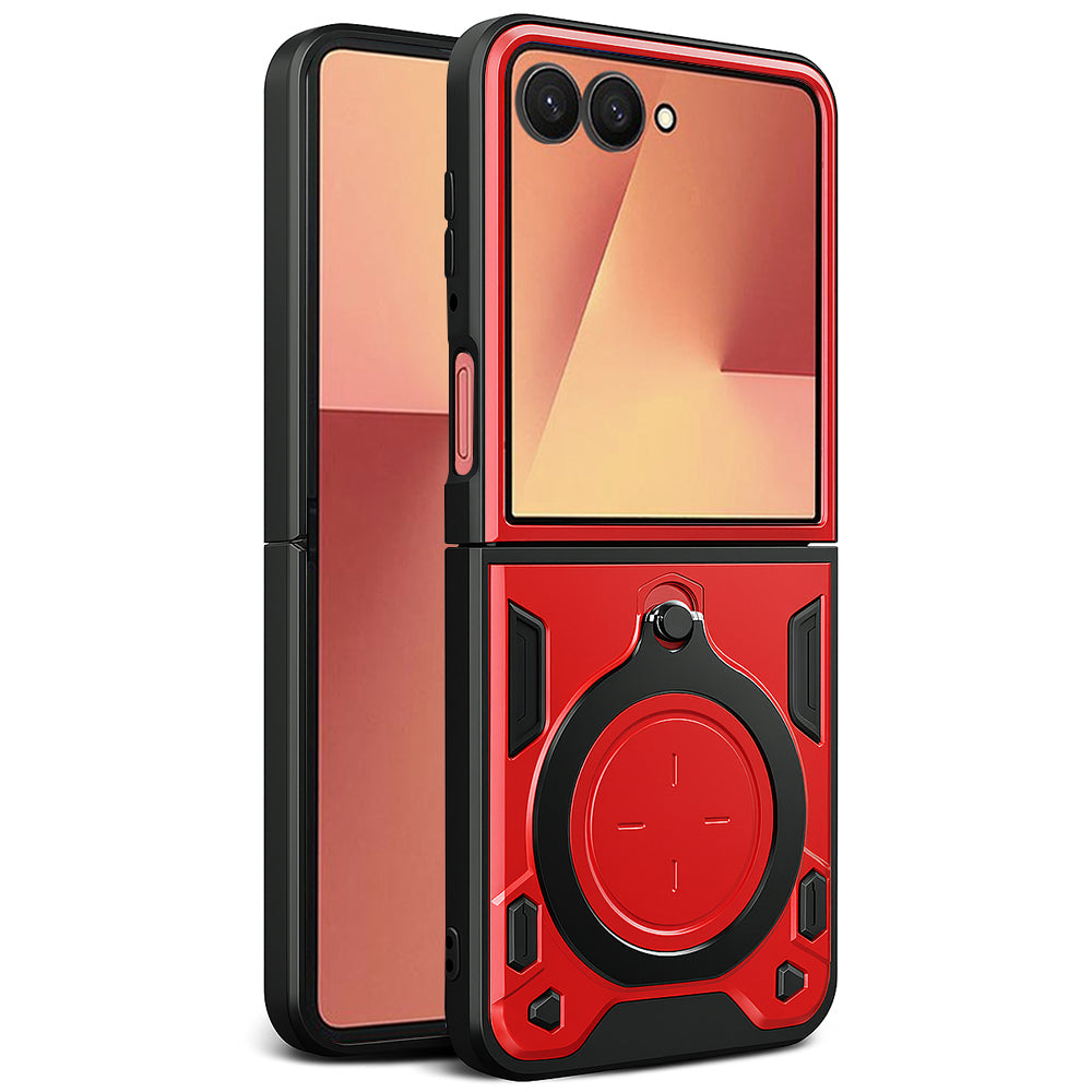 Custodia per Samsung Galaxy Z Flip7 F766, Techsuit, CamGuard Pro, Rossa