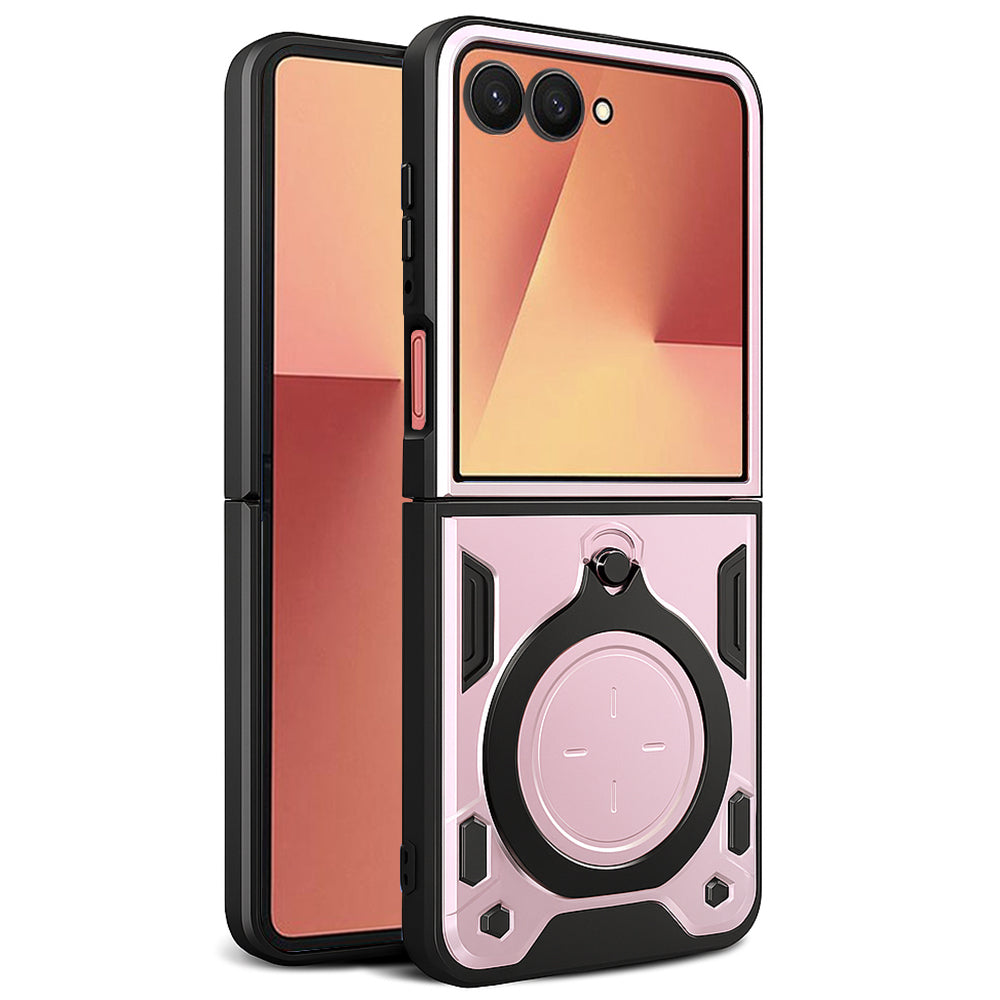 Custodia per Samsung Galaxy Z Flip7 F766, Techsuit, CamGuard Pro, Rosa Oro