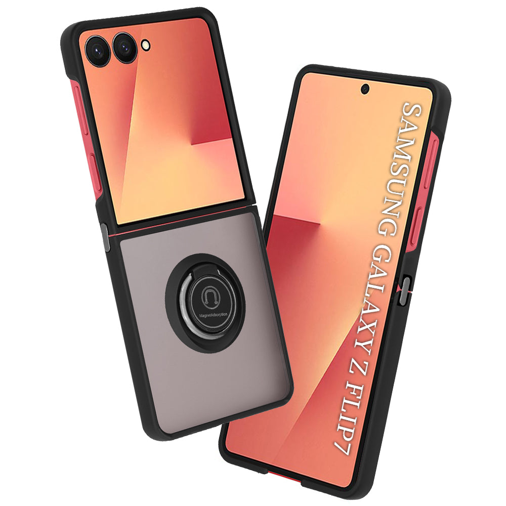 Custodia per Samsung Galaxy Z Flip7 F766, Techsuit, Glinth, Nera