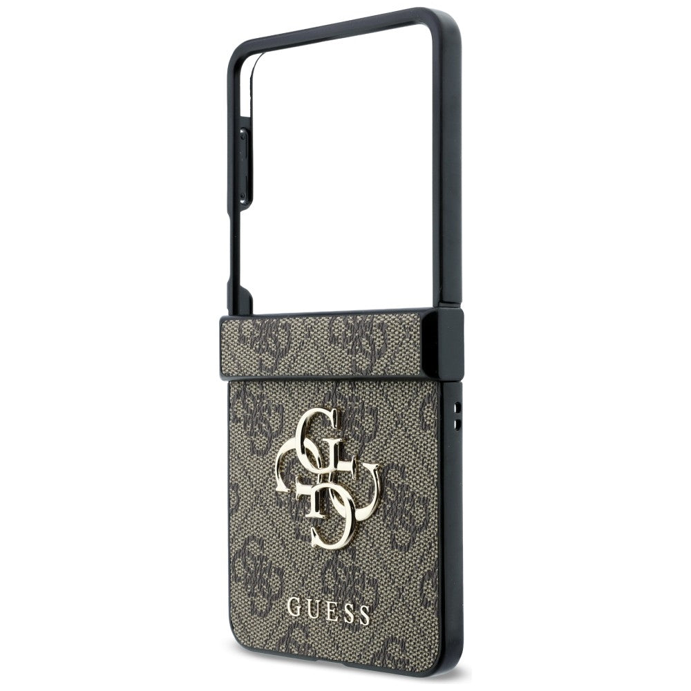 Custodia per Samsung Galaxy Z Flip8 F776, Guess, 4G Big Logo, Marrone