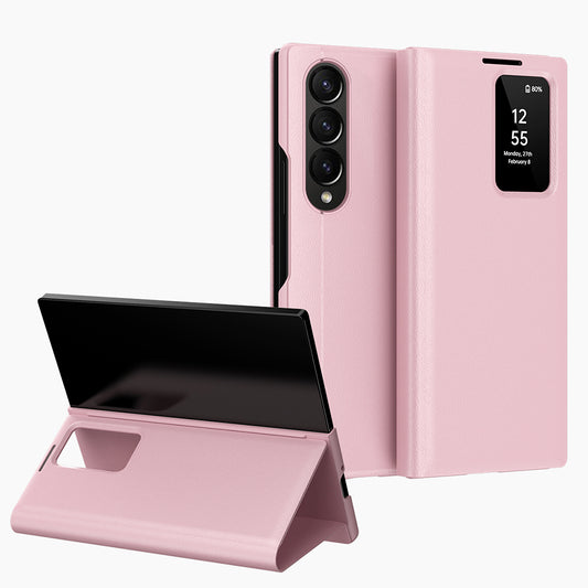 Custodia per Samsung Galaxy Z Fold3 5G F926, Techsuit, SmartView, Rosa