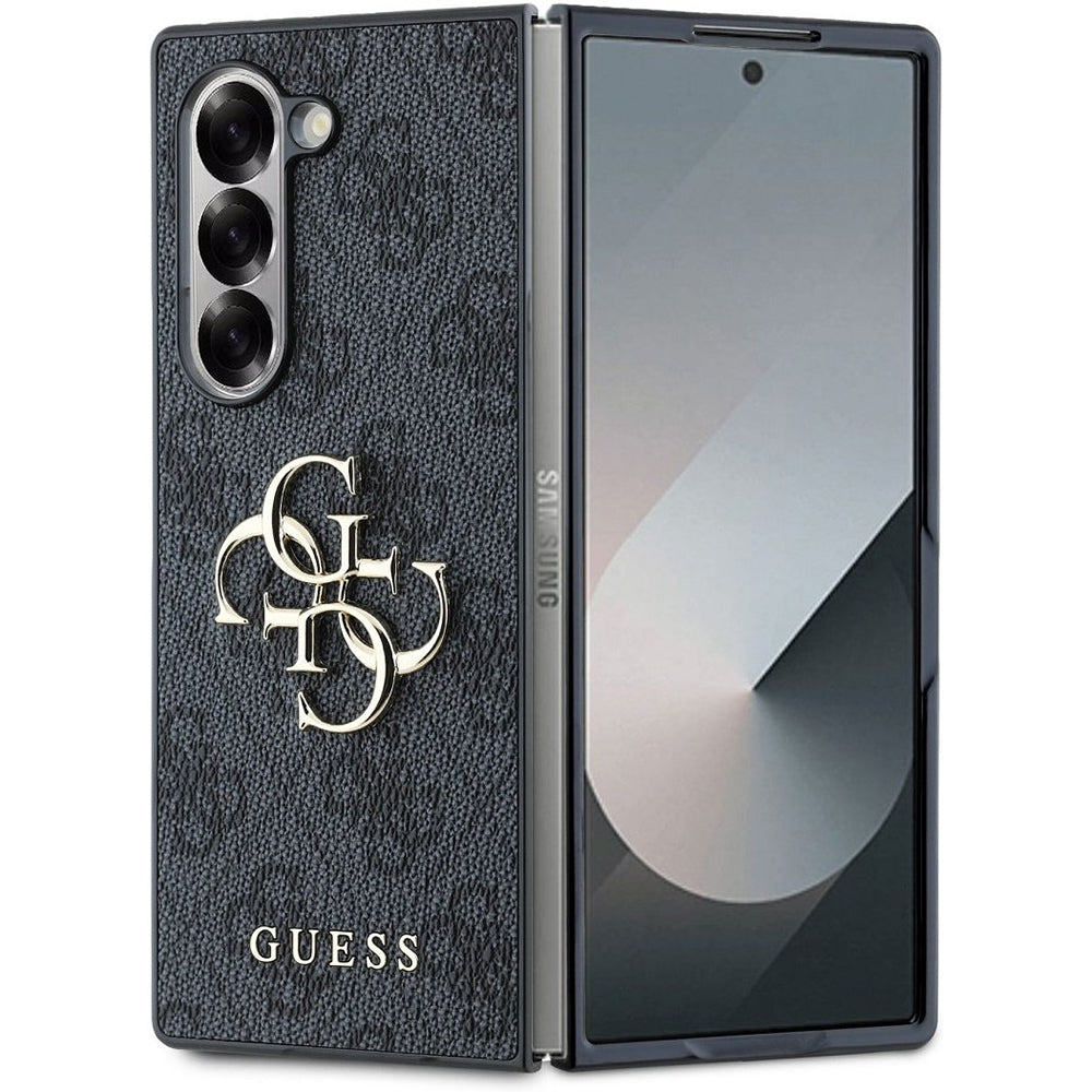 Case for Samsung Galaxy Z Fold6 F956, Guess, 4G Metal Logo, Black