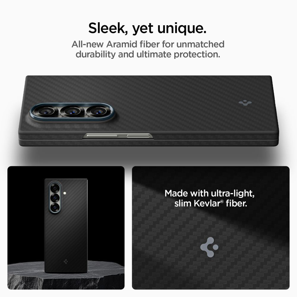 Custodia per Samsung Galaxy Z Fold7 F966, Spigen, Air Skin, Nera ACS09555